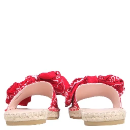 LOW SANDALS WITH BANDANA BOW