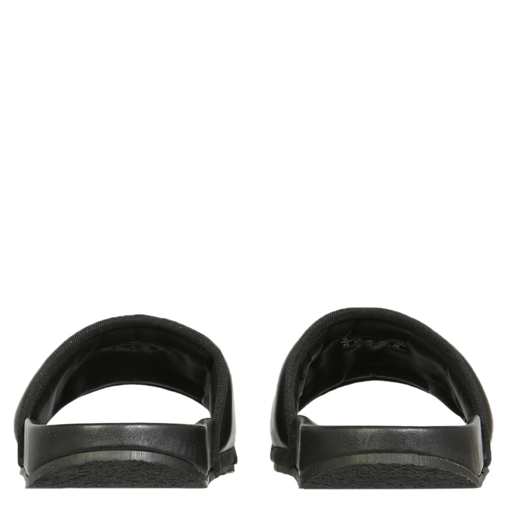 LEATHER SLIDE SANDALS