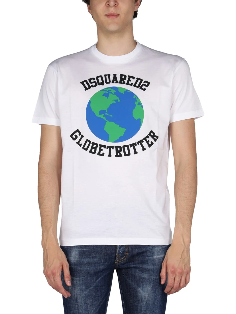 "GLOBETROTTER" T-SHIRT WITH PRINT