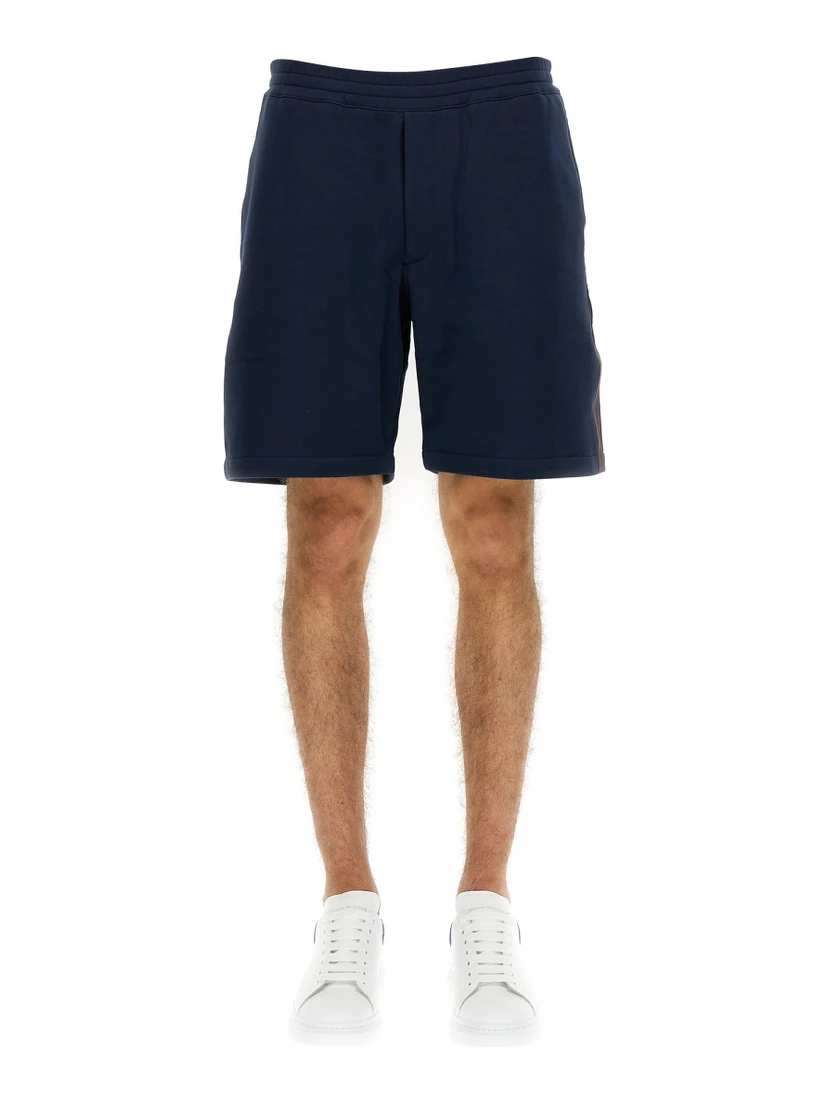BERMUDA SHORTS WITH SELVEDGE LOGO BAND
