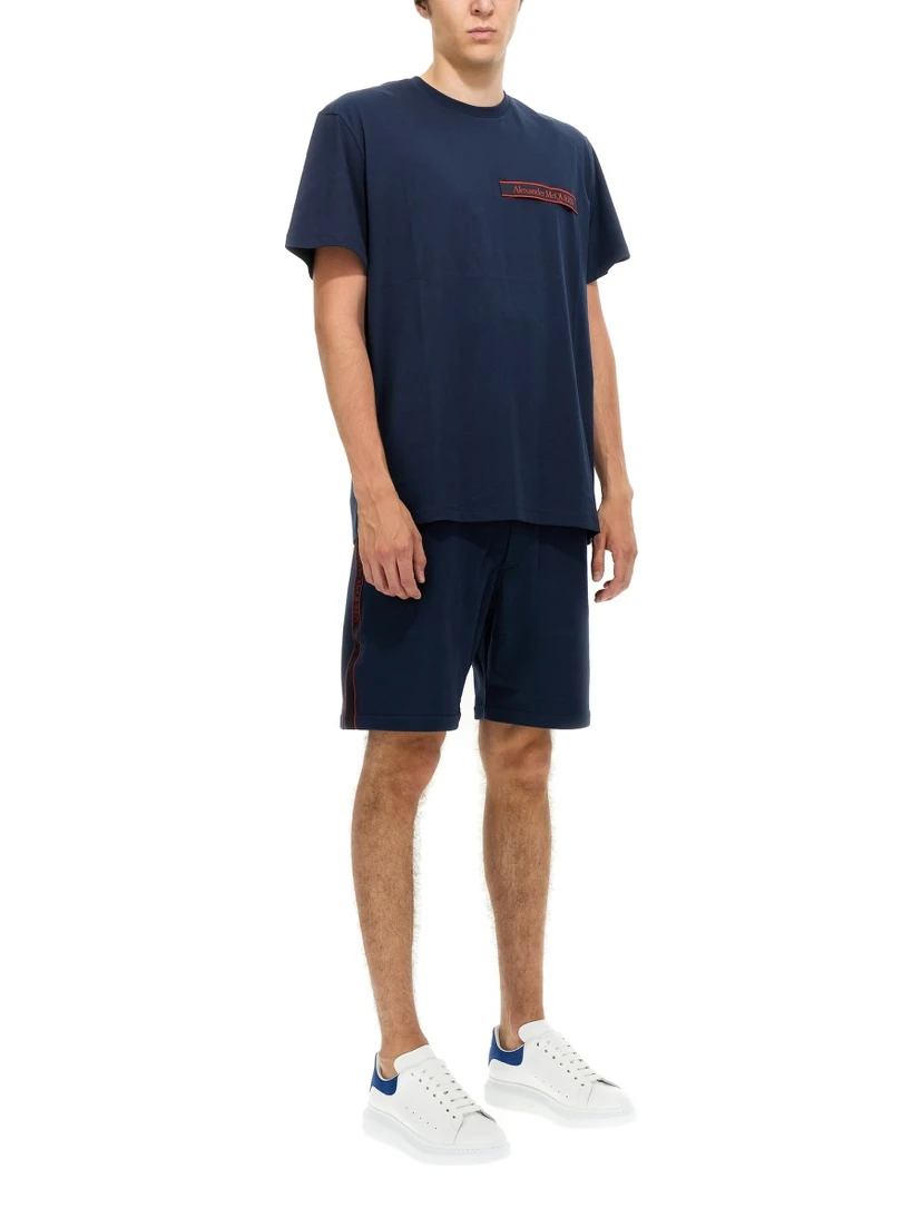 BERMUDA SHORTS WITH SELVEDGE LOGO BAND