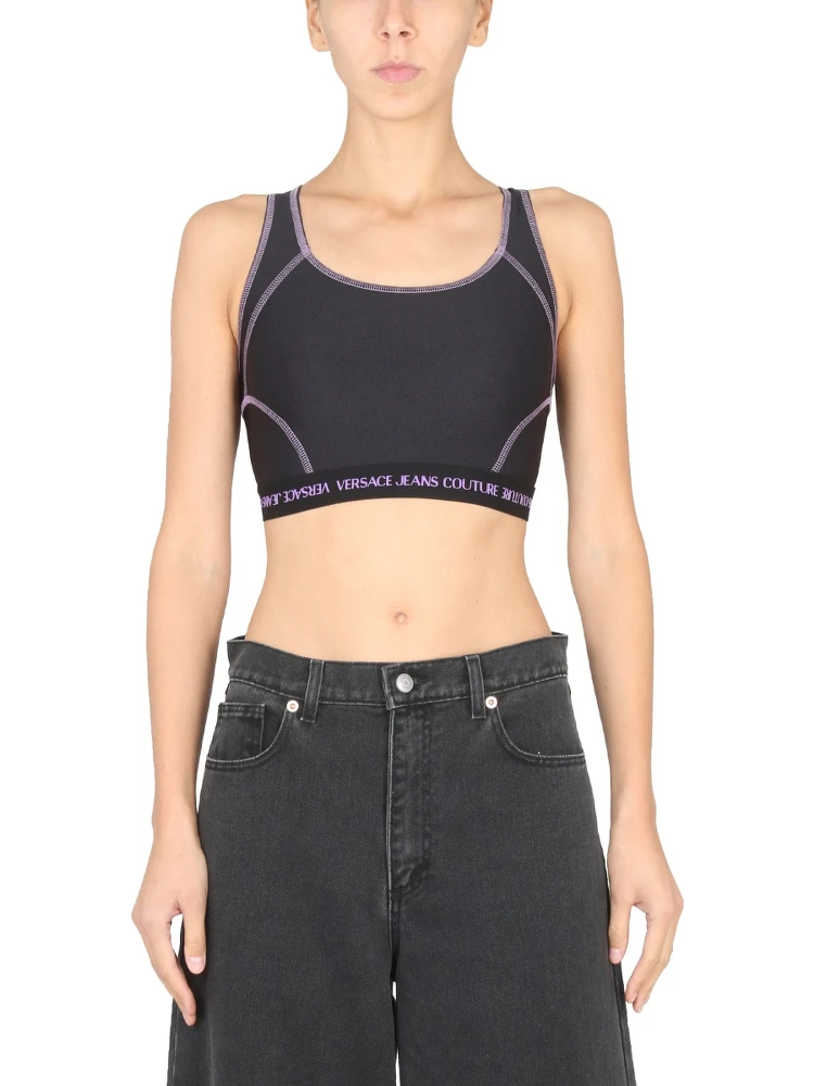 CROP TOP WITH LOGO BAND
