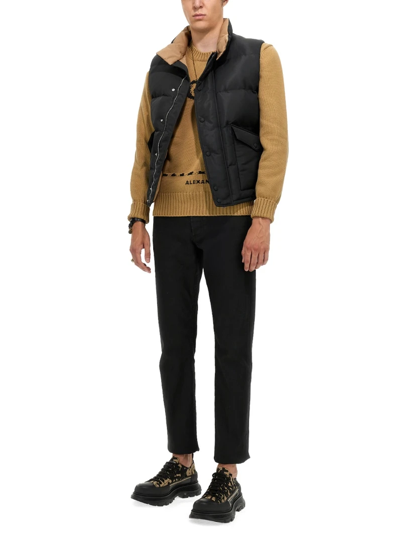 GRAFFITI LOGO PRINT DOWN VEST