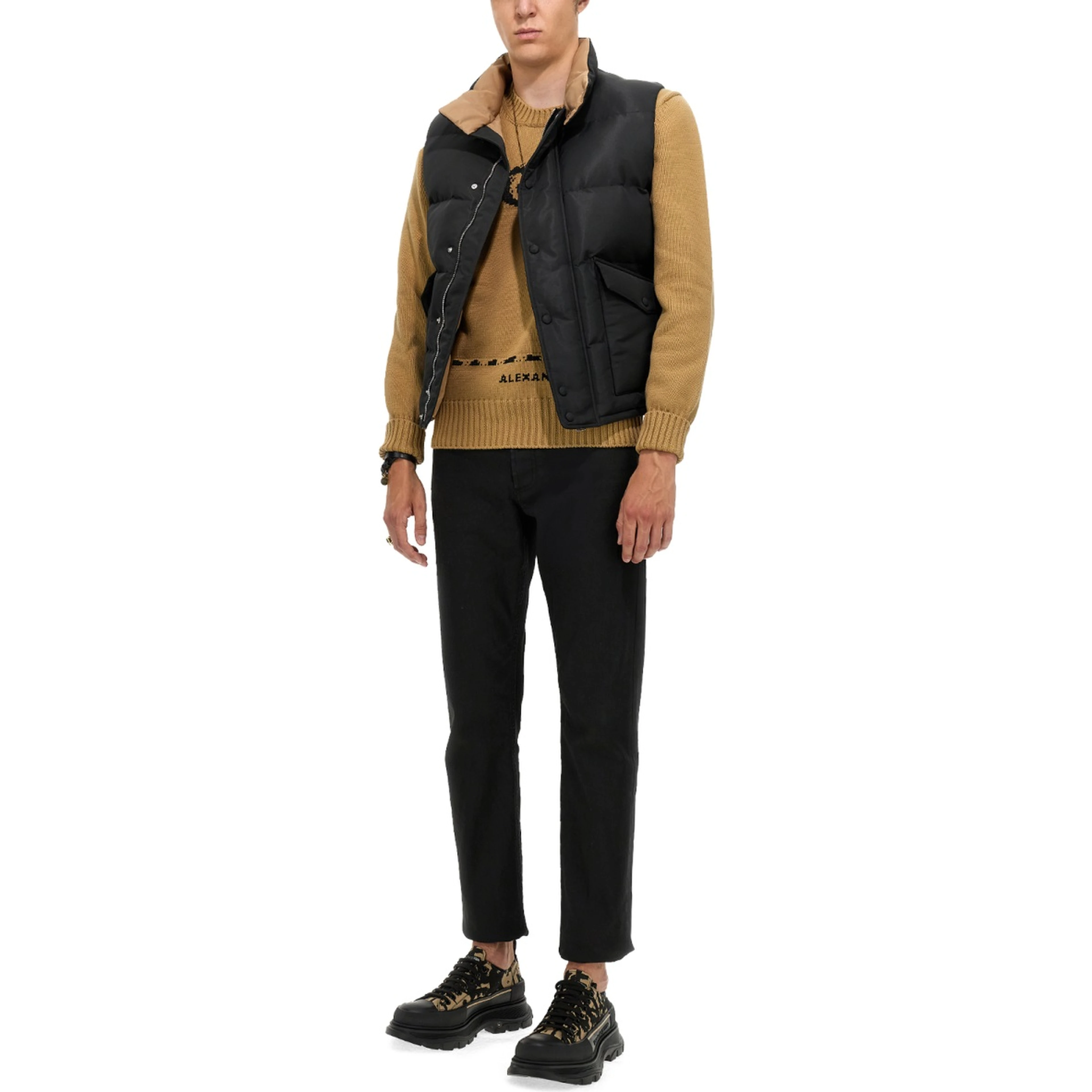 GRAFFITI LOGO PRINT DOWN VEST