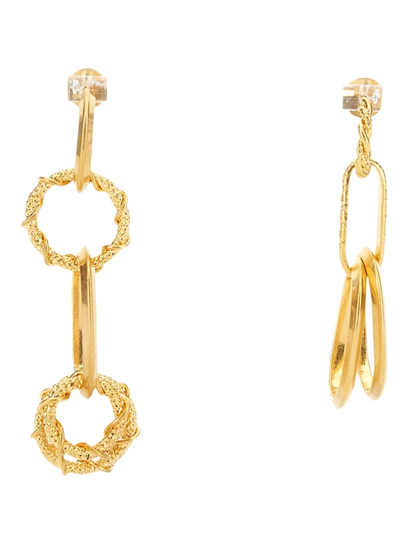 EARRING WITH CHAIN RINGS