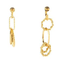 EARRING WITH CHAIN RINGS