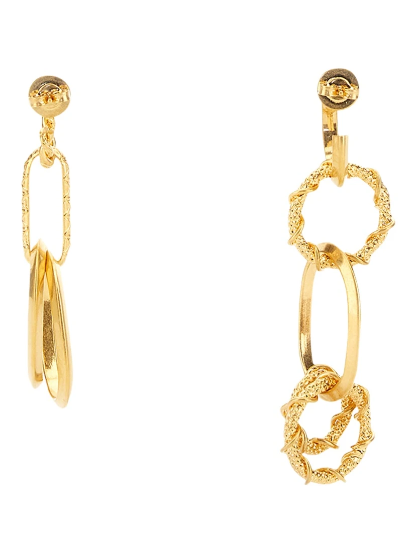 EARRING WITH CHAIN RINGS