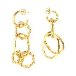 EARRING WITH CHAIN RINGS