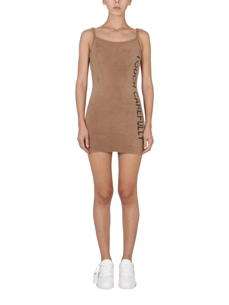 FUZZY DRESS WITH LOGO