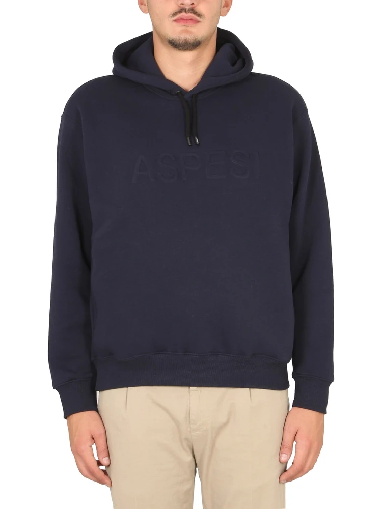 SWEATSHIRT WITH LOGO AND HOOD
