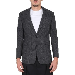 جاكيت من الصوف البكر بصف أزرار واحد