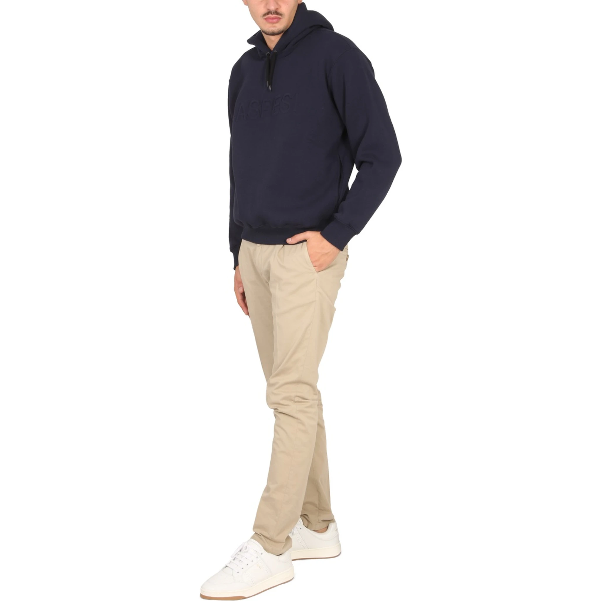 SWEATSHIRT WITH LOGO AND HOOD