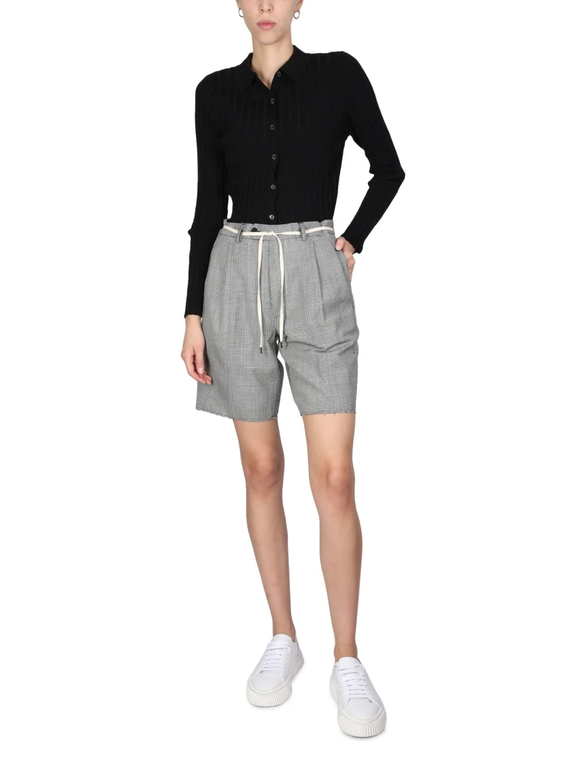 STRETCH FLANNEL BERMUDA SHORTS