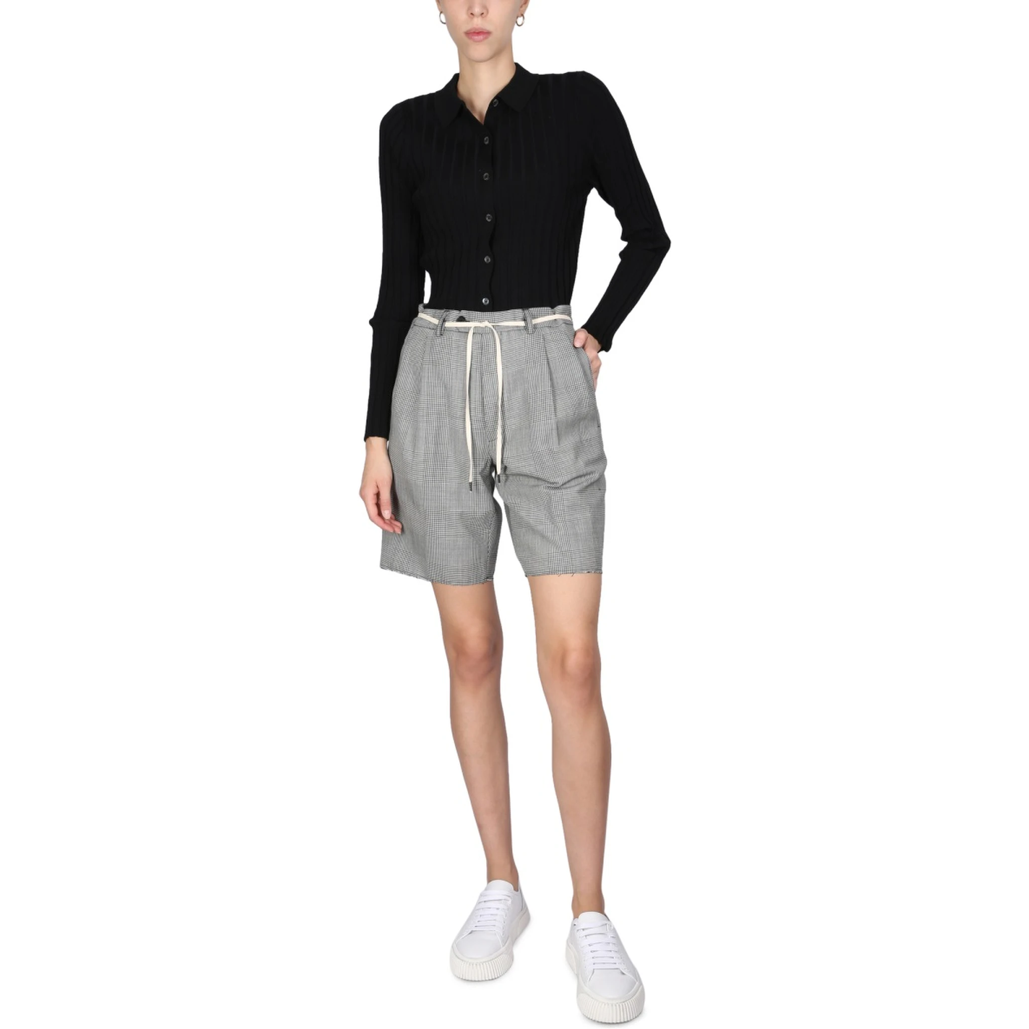STRETCH FLANNEL BERMUDA SHORTS