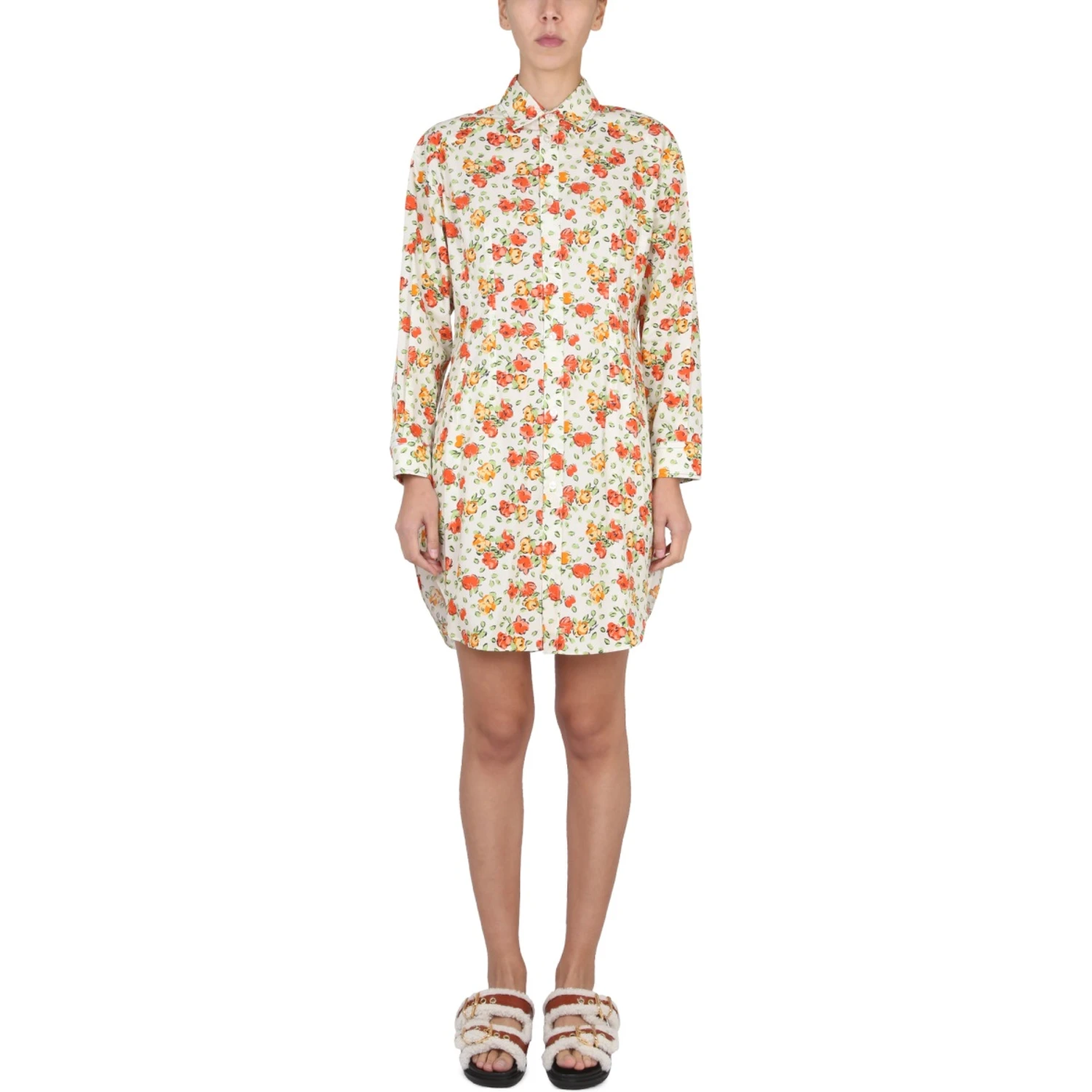 SHIRT DRESS WITH FLORAL PATTERN