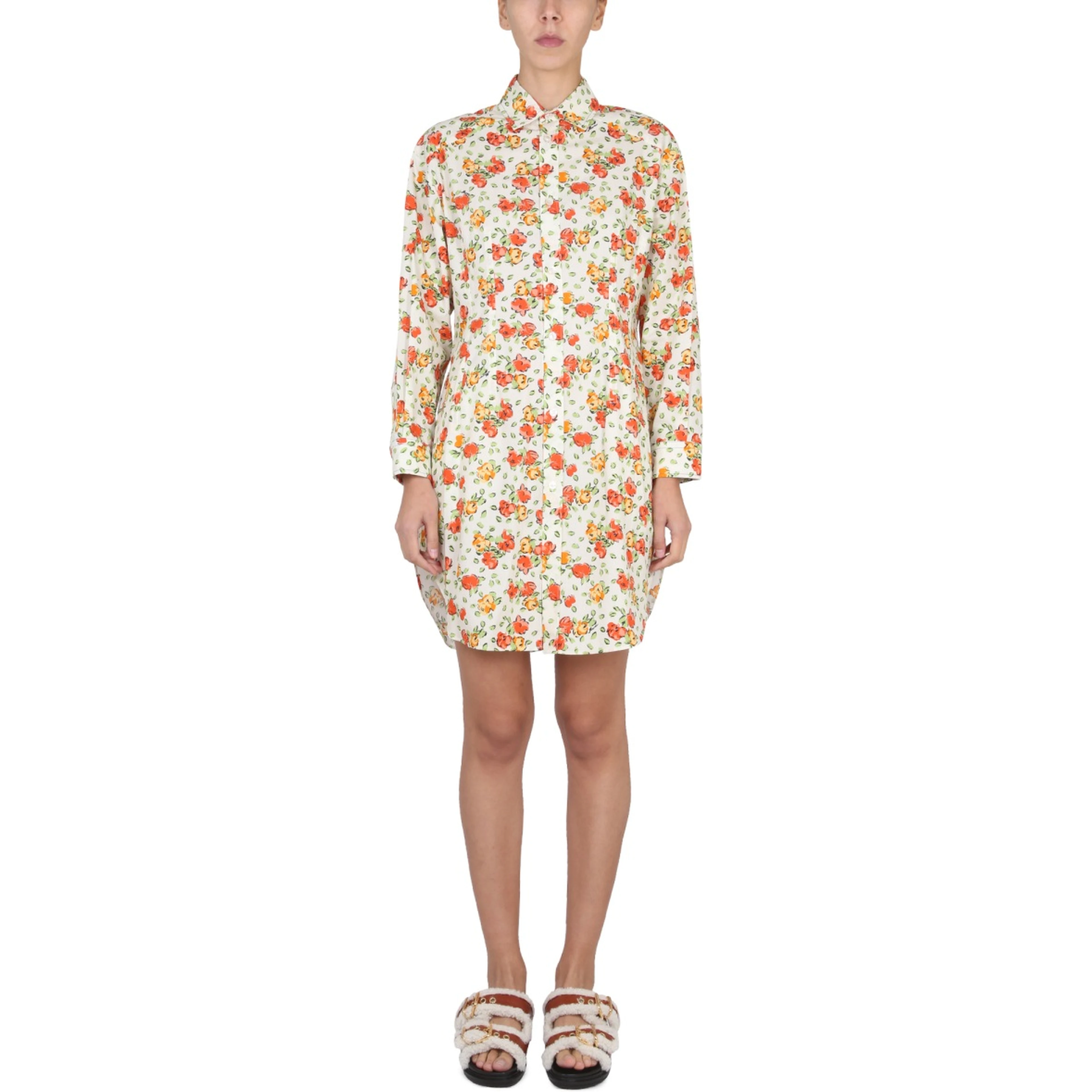SHIRT DRESS WITH FLORAL PATTERN