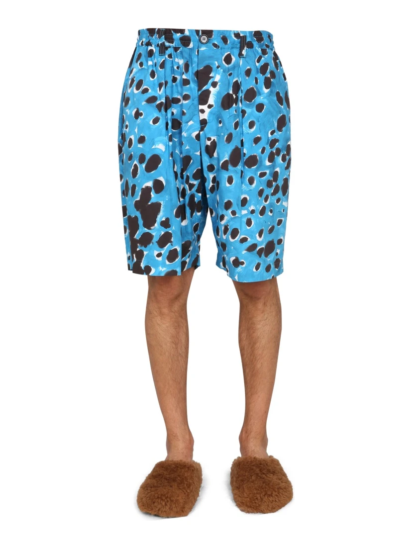 BERMUDA SHORTS WITH POP DOTS PRINT