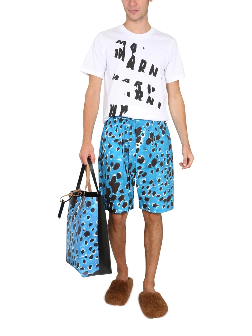 BERMUDA SHORTS WITH POP DOTS PRINT