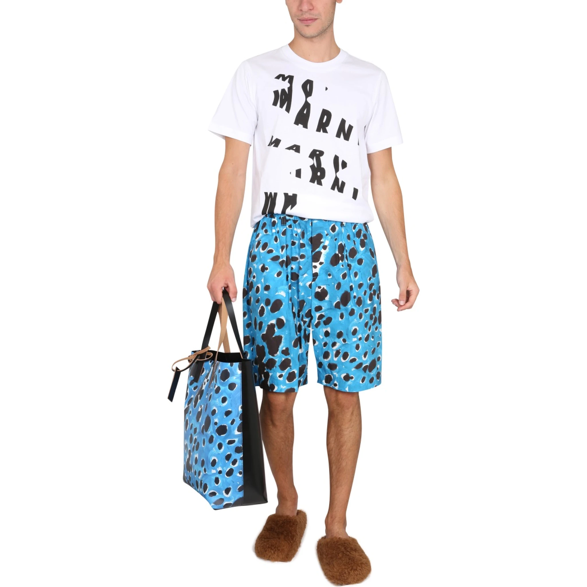 BERMUDA SHORTS WITH POP DOTS PRINT