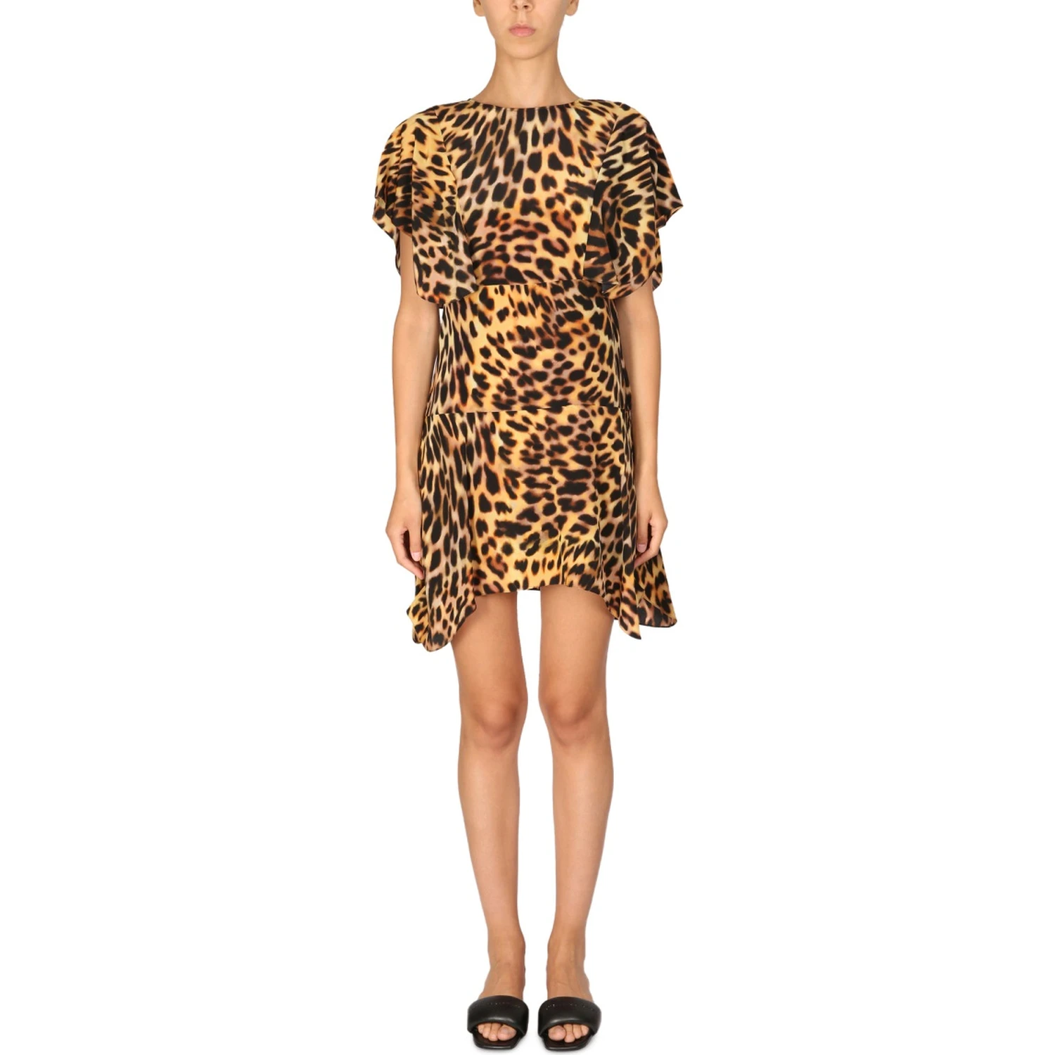 SPOTTED PRINT MINI DRESS