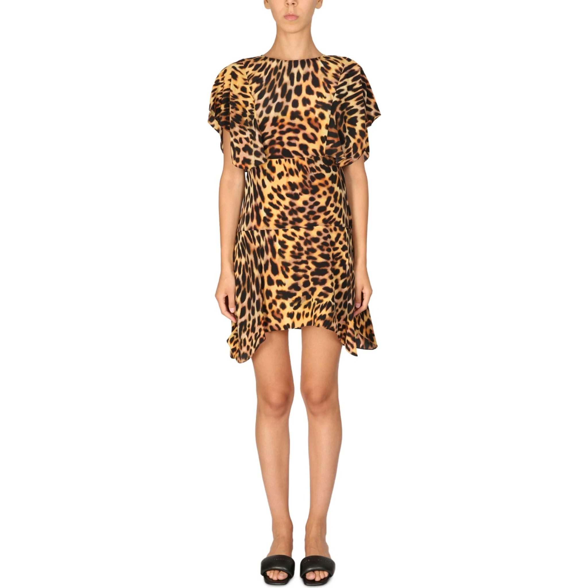 SPOTTED PRINT MINI DRESS