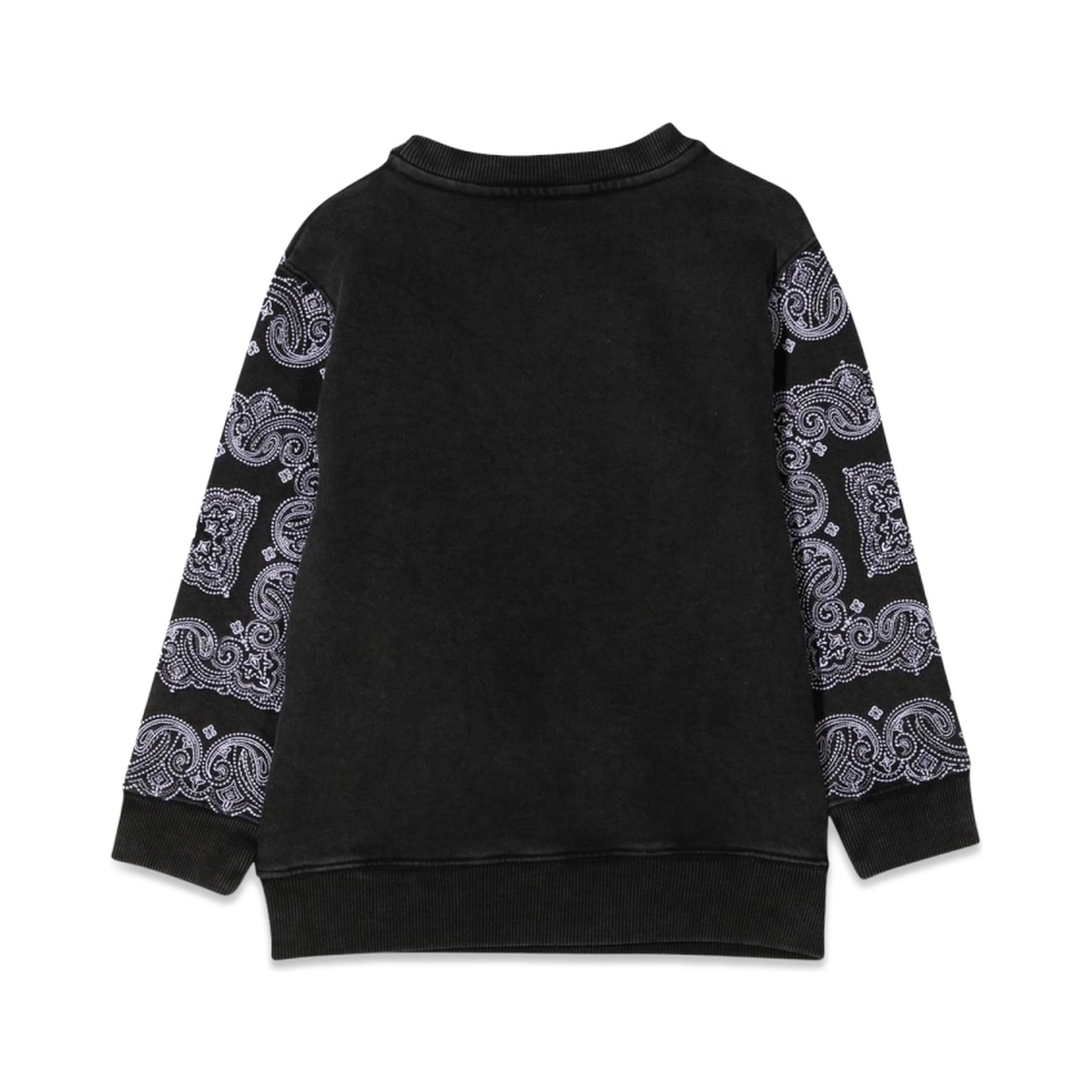 CREWNECK SWEATSHIRT PATTERNED PRINT AND LOGO