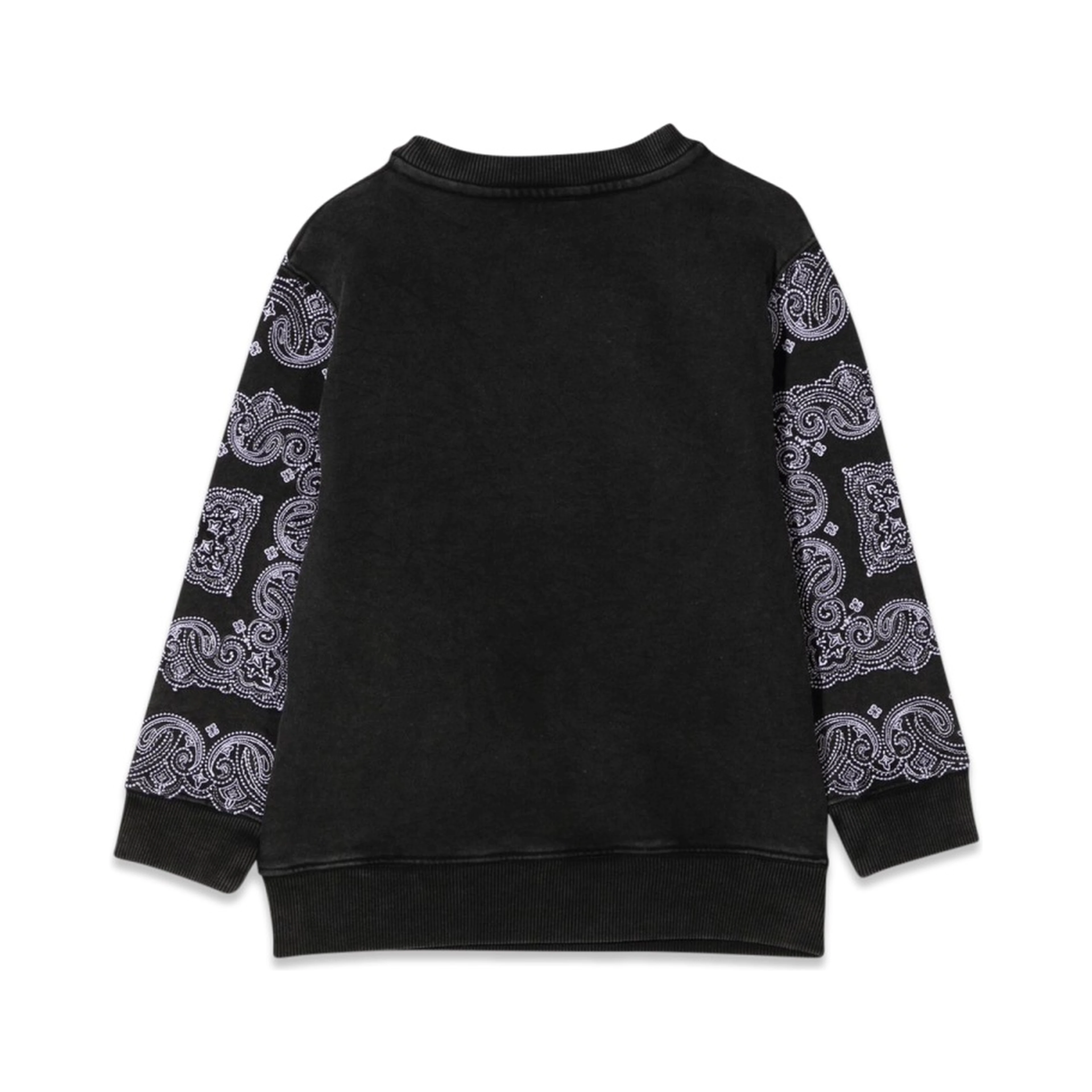 CREWNECK SWEATSHIRT PATTERNED PRINT AND LOGO