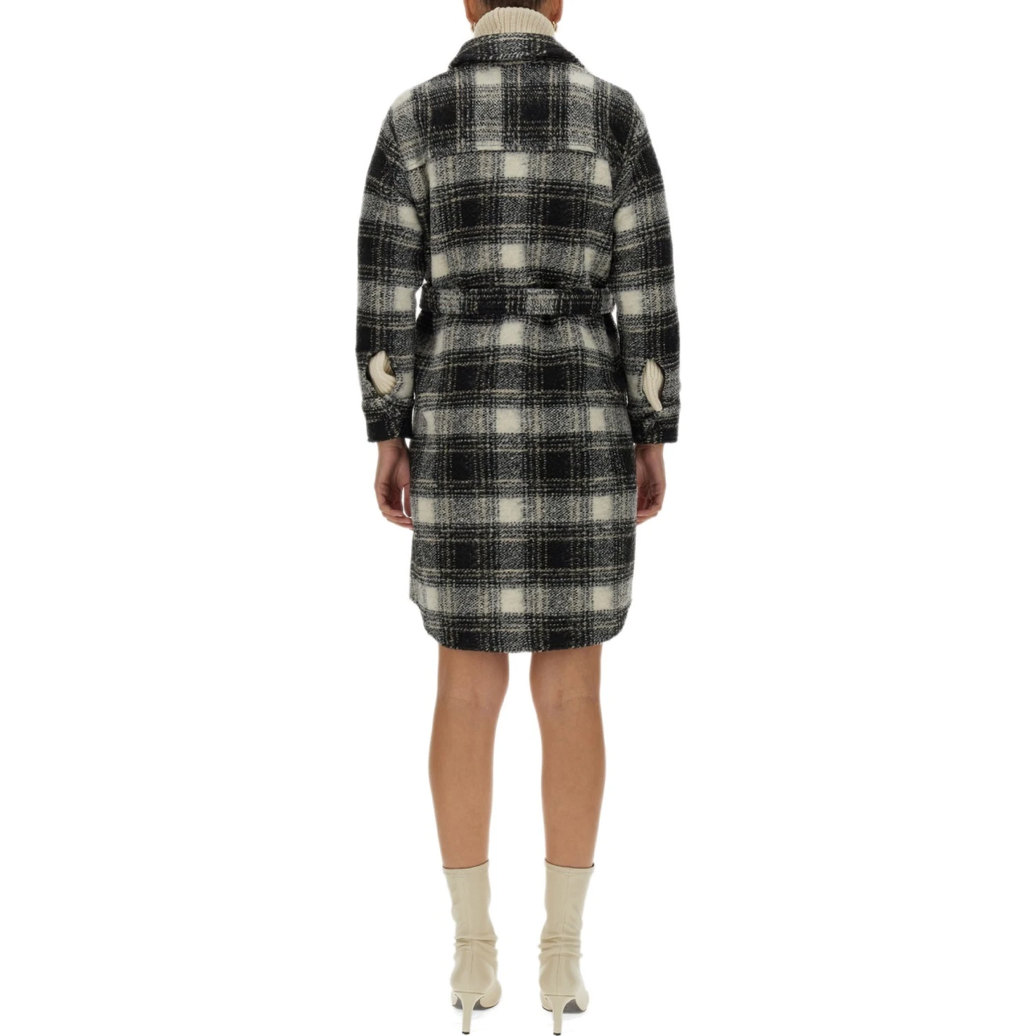 CHECK PRINT COAT