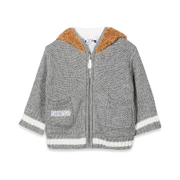 TEDDY BEAR HOODED CARDIGAN