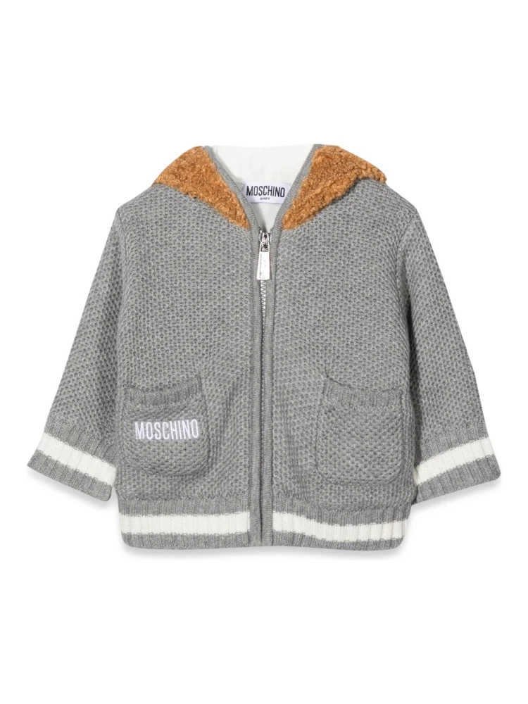 TEDDY BEAR HOODED CARDIGAN