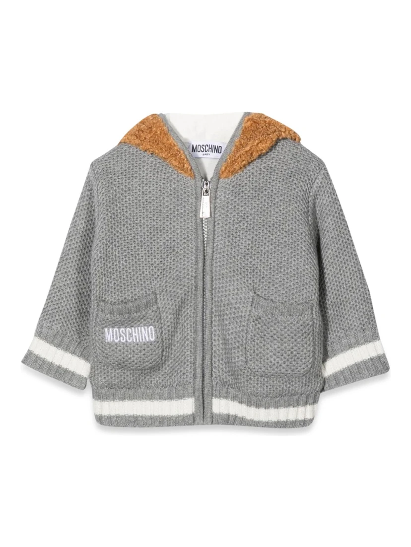 TEDDY BEAR HOODED CARDIGAN