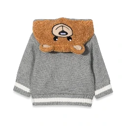 TEDDY BEAR HOODED CARDIGAN
