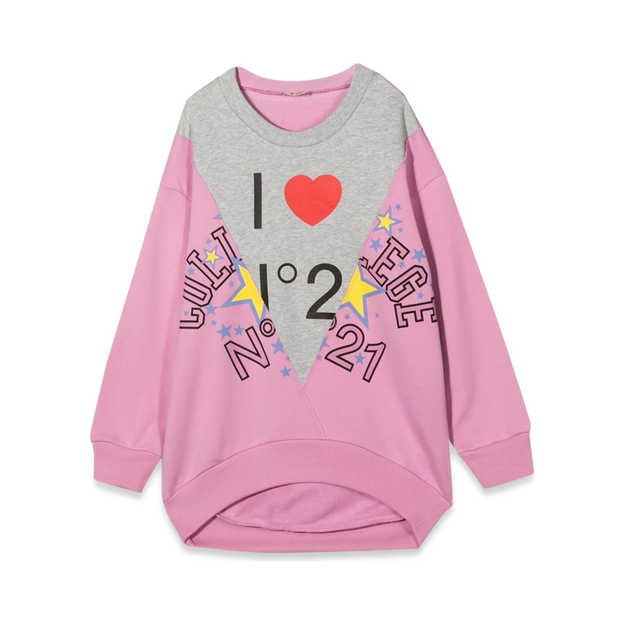 CREWNECK SWEATSHIRT LOGO AND HEART