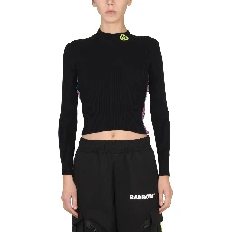 TOP WITH LOGO AND COLORED BANDS