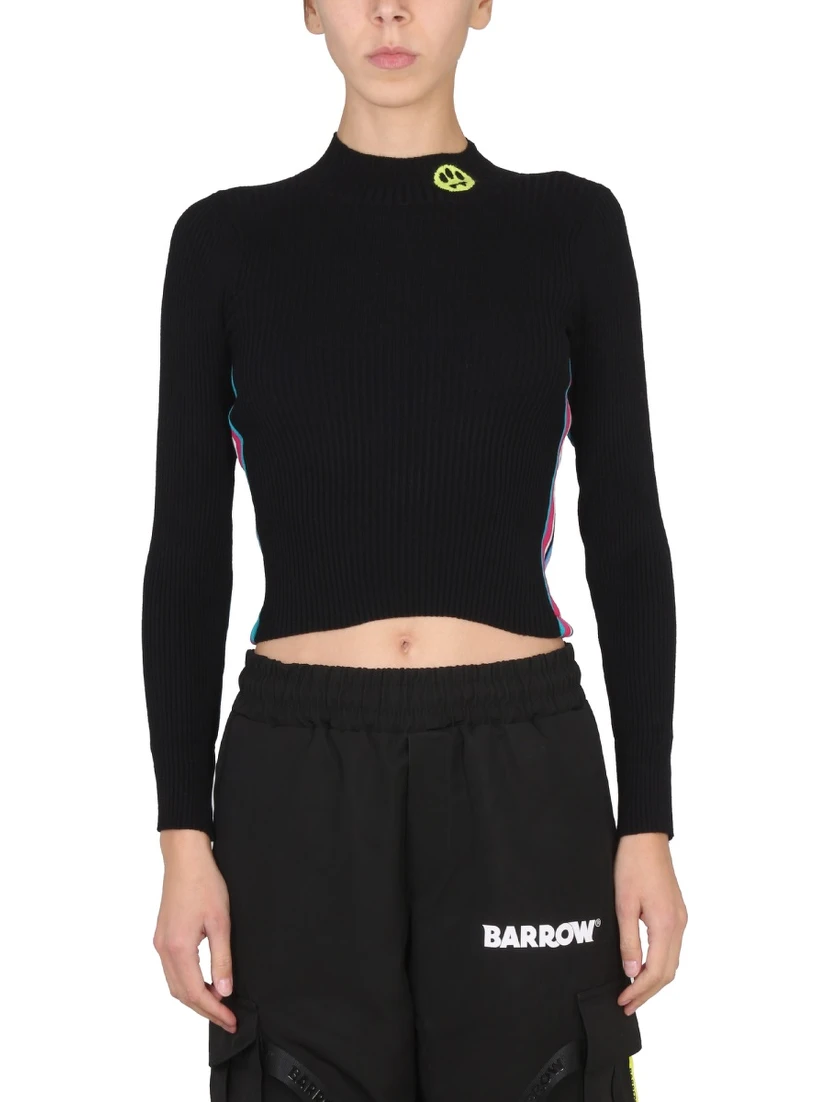 TOP WITH LOGO AND COLORED BANDS