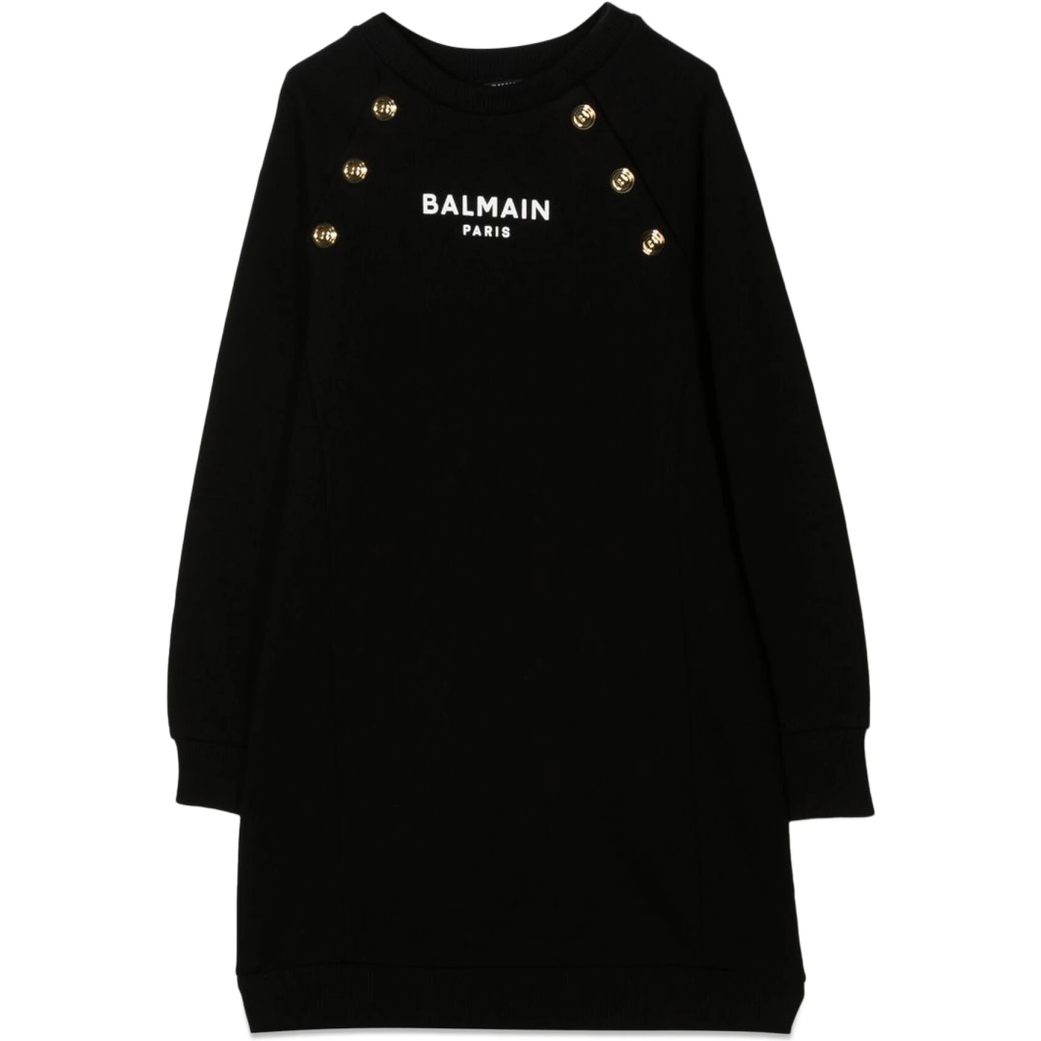 فستان بأزرار ذهبية