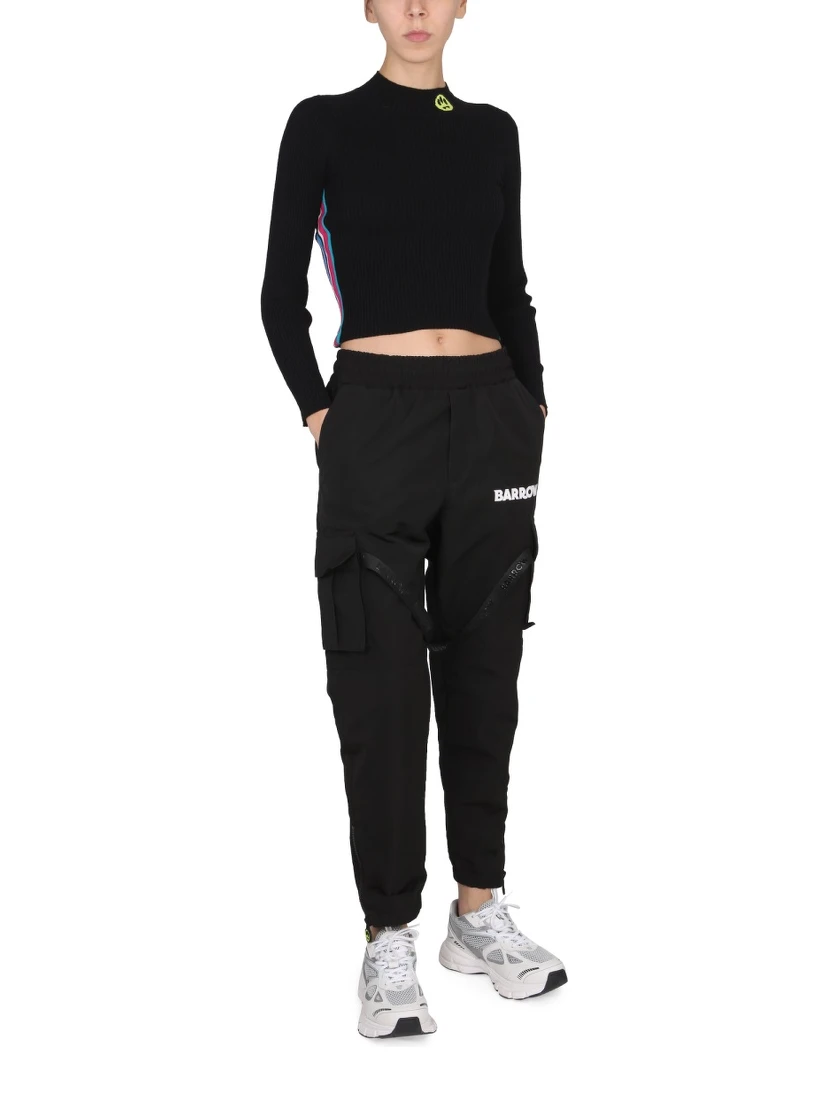TOP WITH LOGO AND COLORED BANDS