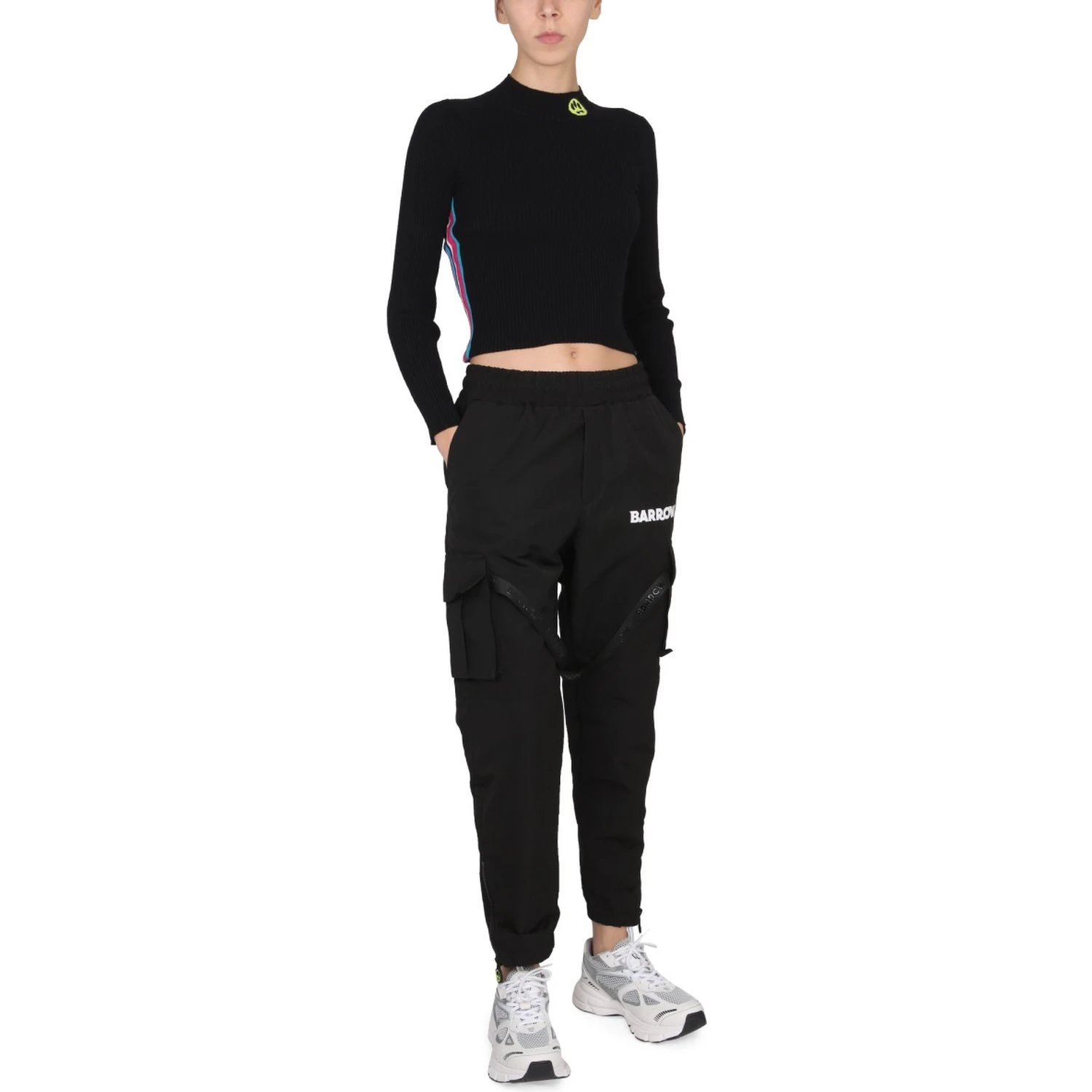 TOP WITH LOGO AND COLORED BANDS