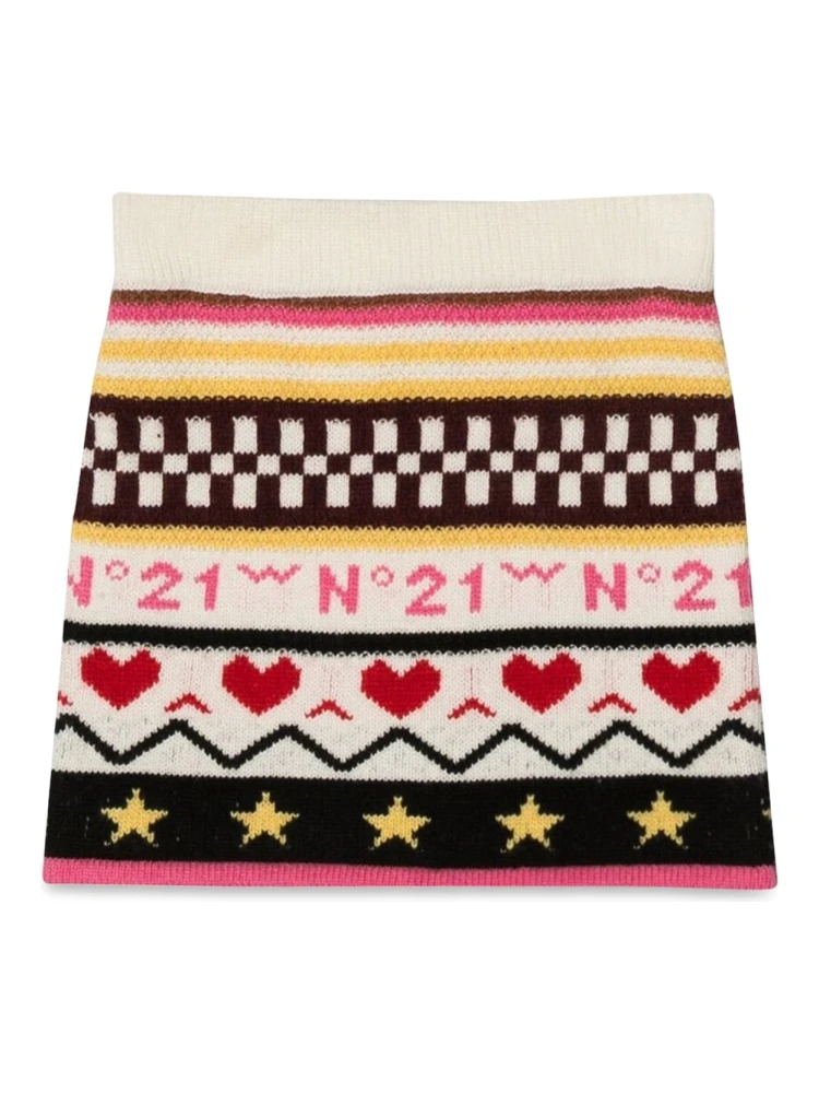 ALLOVER JACQUARD KNIT SKIRT