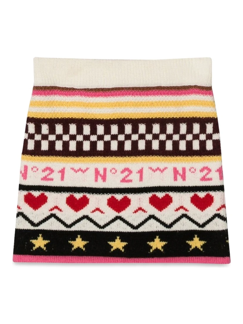 ALLOVER JACQUARD KNIT SKIRT