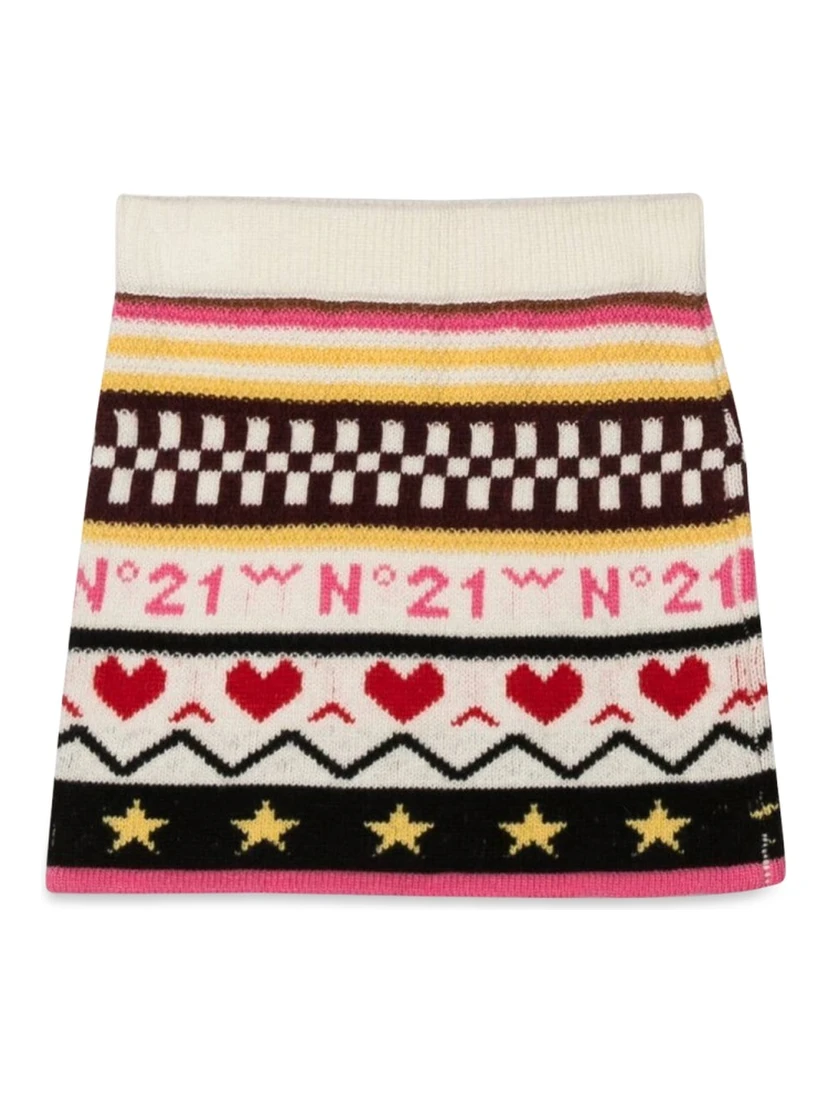 ALLOVER JACQUARD KNIT SKIRT