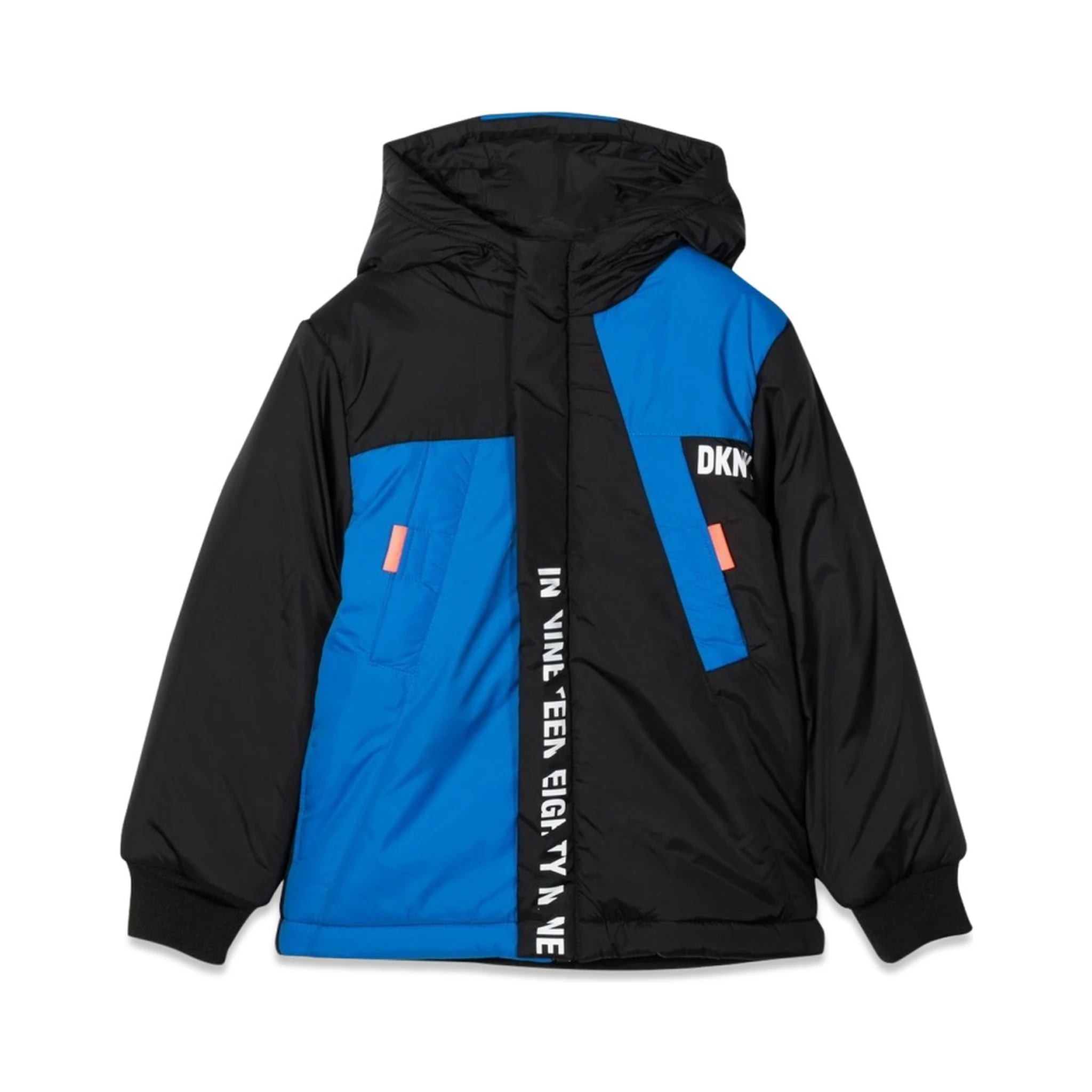 TWO-TONE DOWN JACKET WITH HOOD