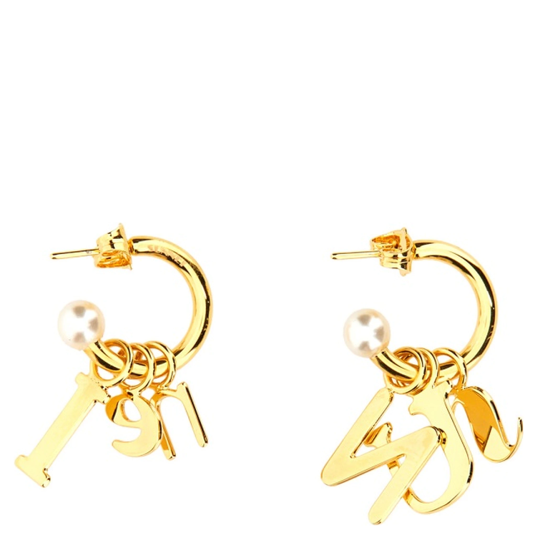 LETTERING LOGO DANGLE EARRINGS