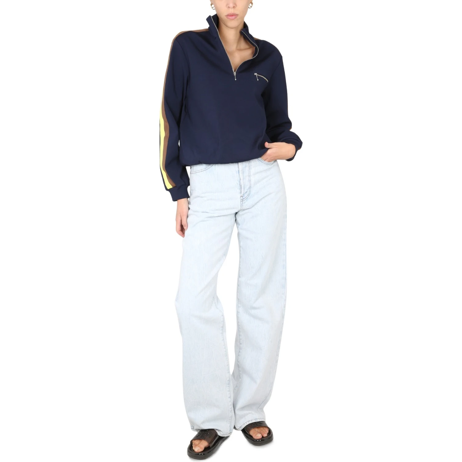 SWEATSHIRT WITH FRONT ZIPPER
