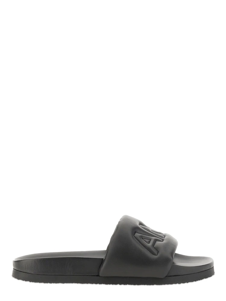 LEATHER SLIDE SANDAL