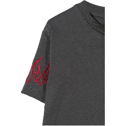 M/C EMBROIDERY RED FLAMES