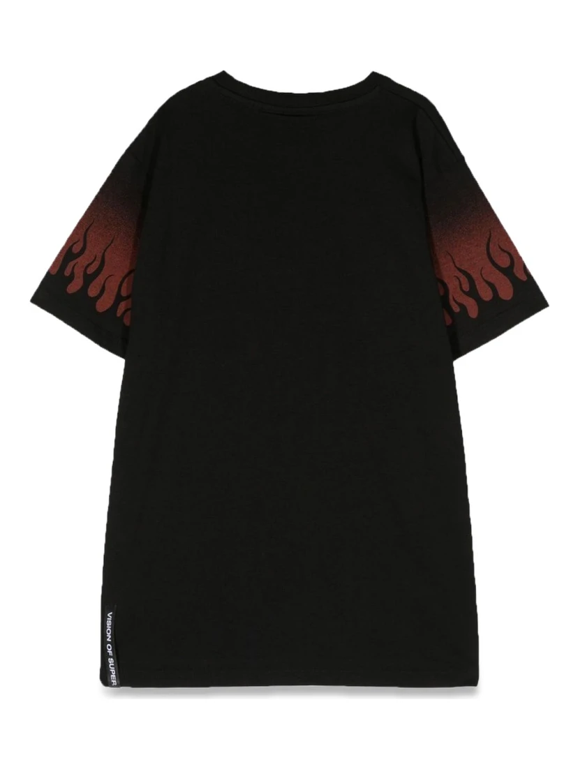 NEGATIVE RED FLAMES M/C T-SHIRT