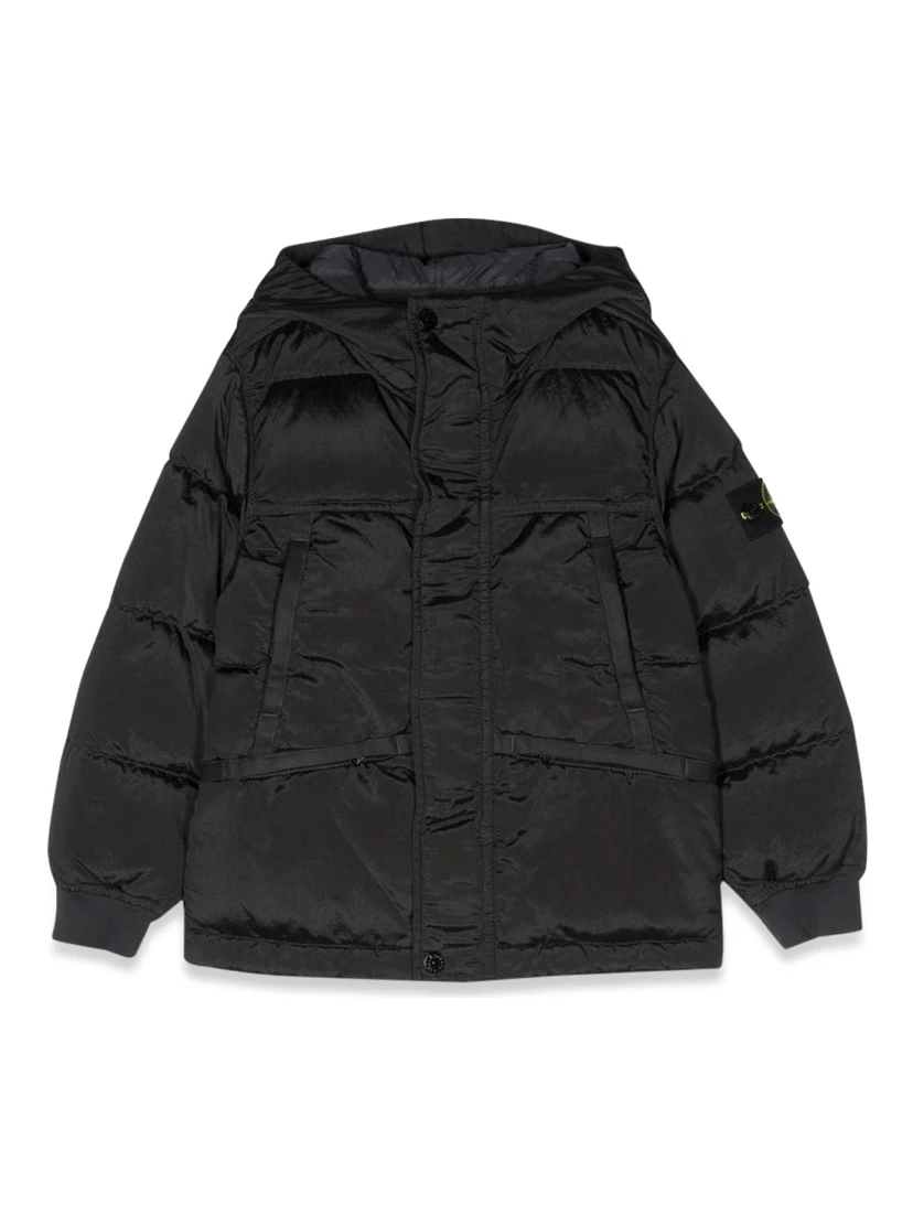 DOWN JACKET BLOUSON SIDE LOGO PATCH