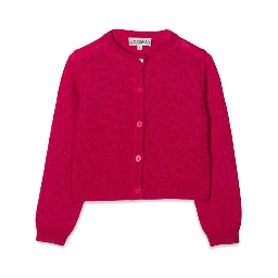 BUTTONED CREW NECK CARDIGAN