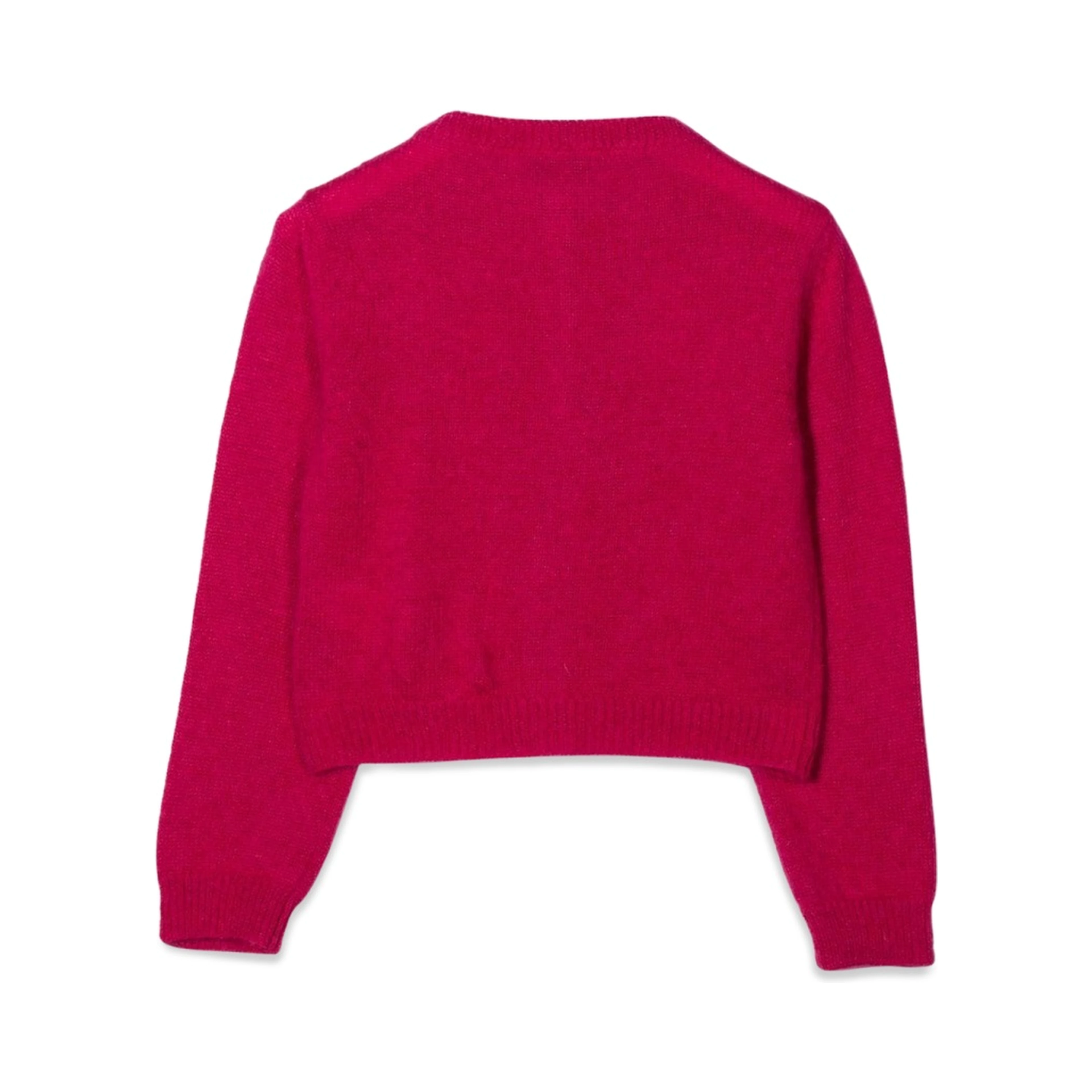 BUTTONED CREW NECK CARDIGAN